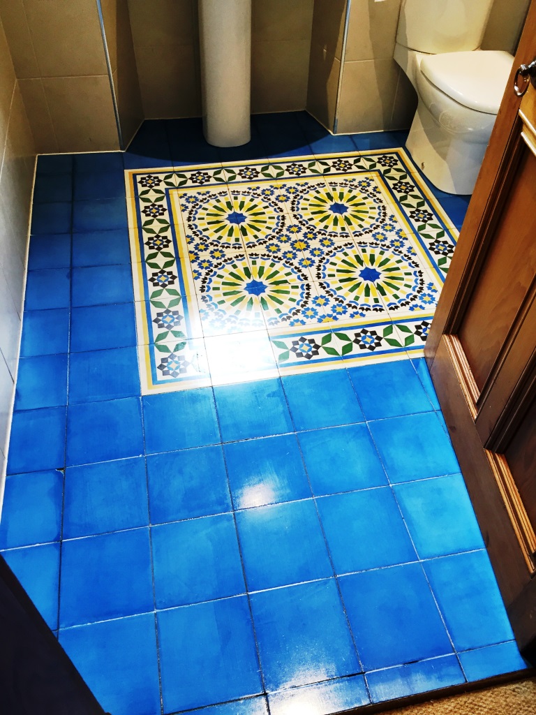 Moroccan Encaustic Cement Tiles Barrhead After Cleaning