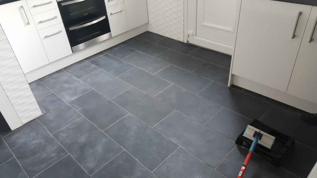 Slate Floor Cleaned in Paisley