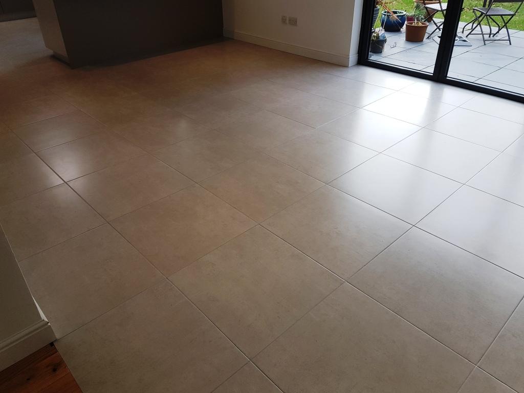 Porcelain tile and grout after cleaning Bearsden