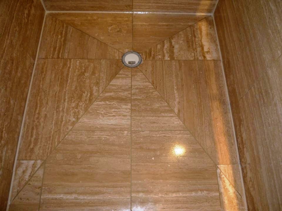 Travertine Wetroom Glasgow After Cleaning