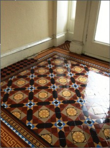 victorian tiled floor in Glasgow after