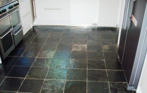 Slate Kitchen Floor Tiles Glasgow after cleaning