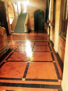 Lyle Kirk Church Quarry Tiles After Cleaning Greenock