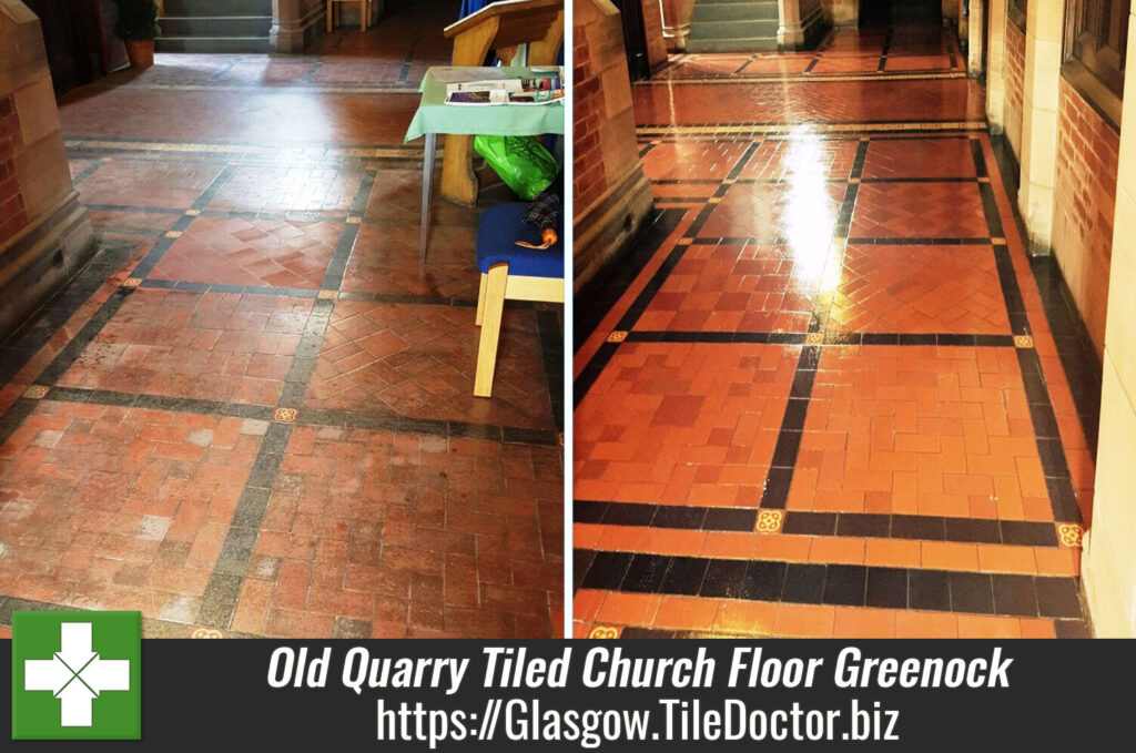 Restoring an Old Quarry Tiled Church Floor in Greenock