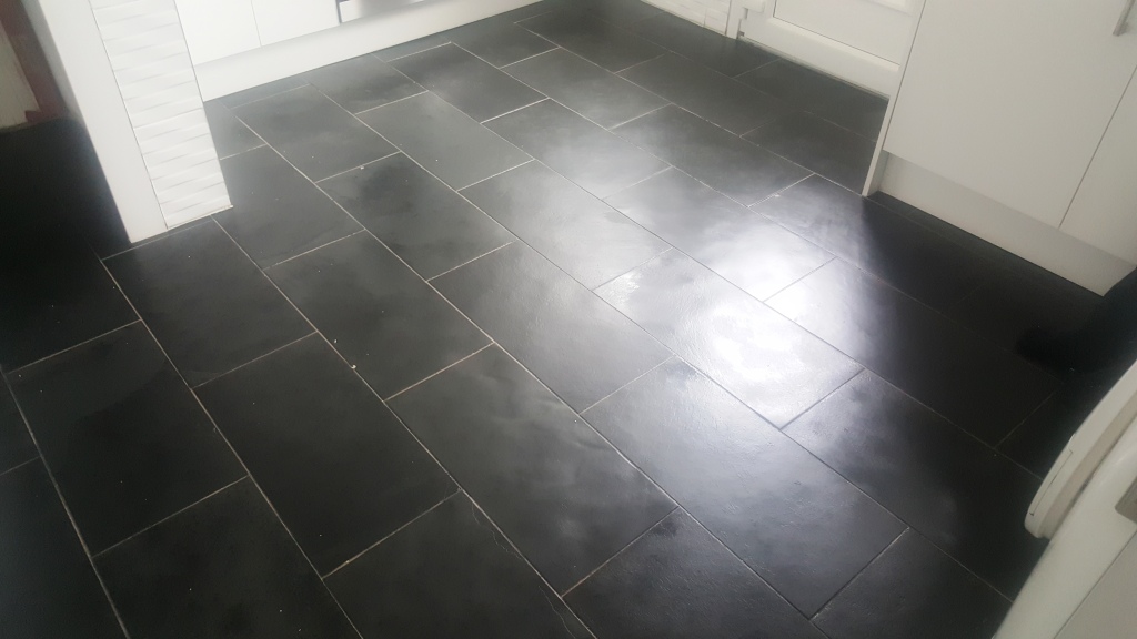 Slate Floor Cleaned and seaeled in Paisley