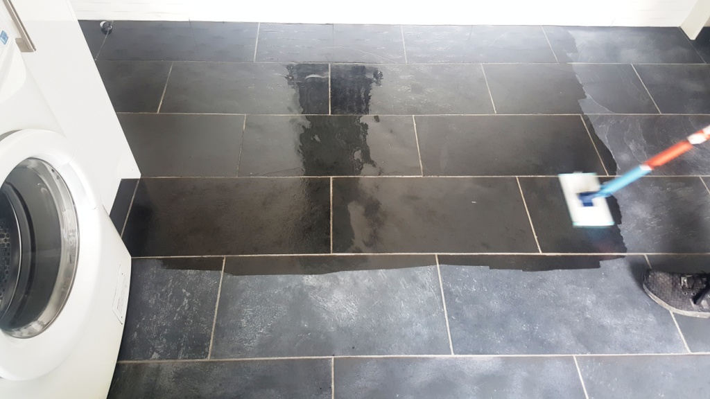 Slate Floor Treated with stone oil in Paisley