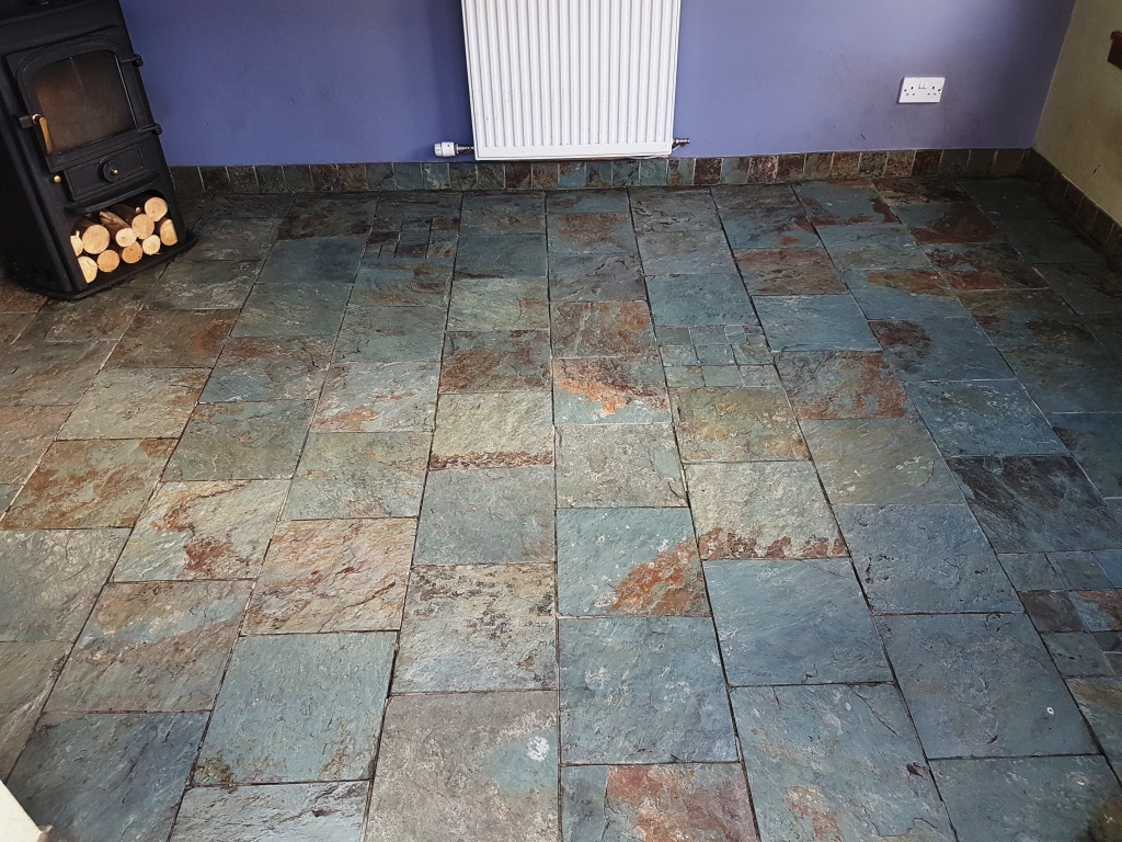 Slate floor after cleaning Gateside