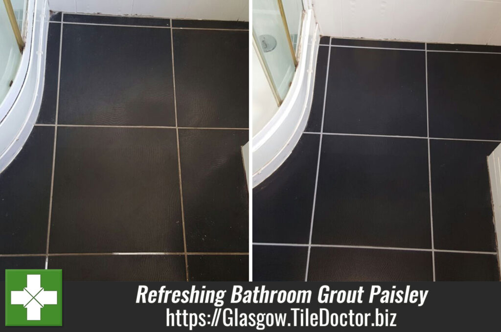 Refreshing Bathroom Wall and Floor Grout in Paisley