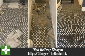 Victorian Hallway Tiles Before After Restoration Glasgow West End