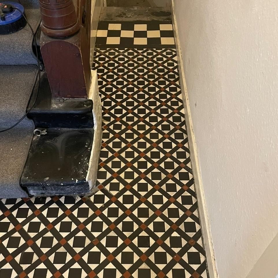 Victorian Tiled Hallway After Full Restoration Glasgow West End