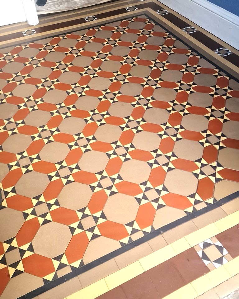 Victorian Tiled Floor Glasgow West End After Restoration